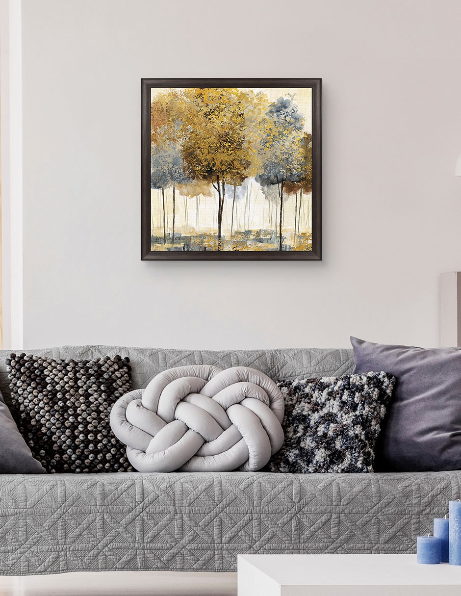 Cuadro decorativo Bosque metálico I de Nan técnica mixta 4