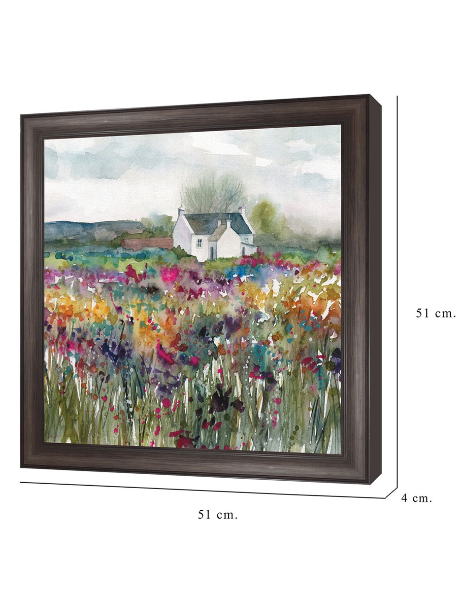 Cuadro decorativo Cabaña de flores silvestres de Carol Robinson técnica mixta 2