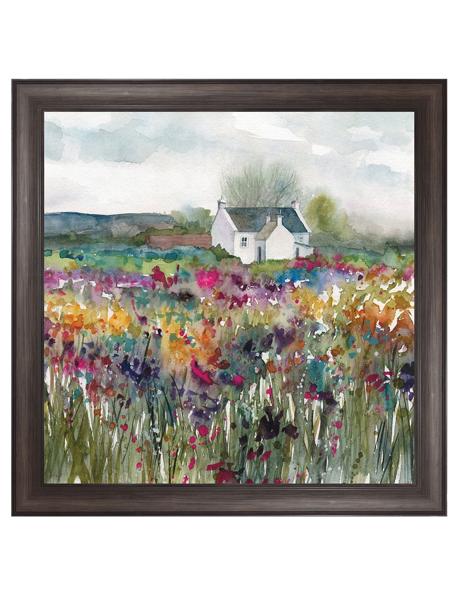 Cuadro decorativo Cabaña de flores silvestres de Carol Robinson técnica mixta Cuadro decorativo Cabaña de flores silvestres de Carol Robinson técnica mixta