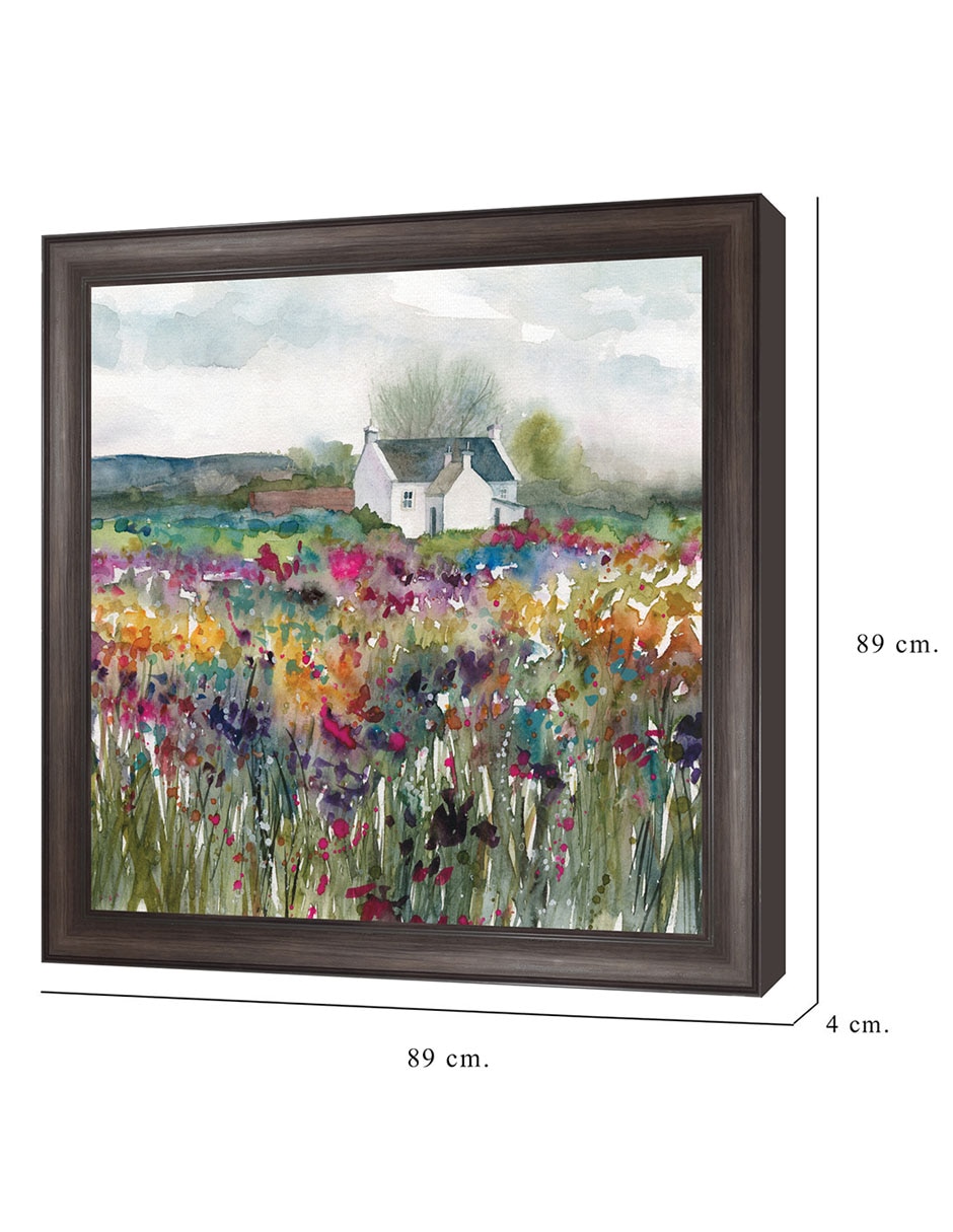 Cuadro decorativo Cabaña de flores silvestres de Carol Robinson técnica mixta 8