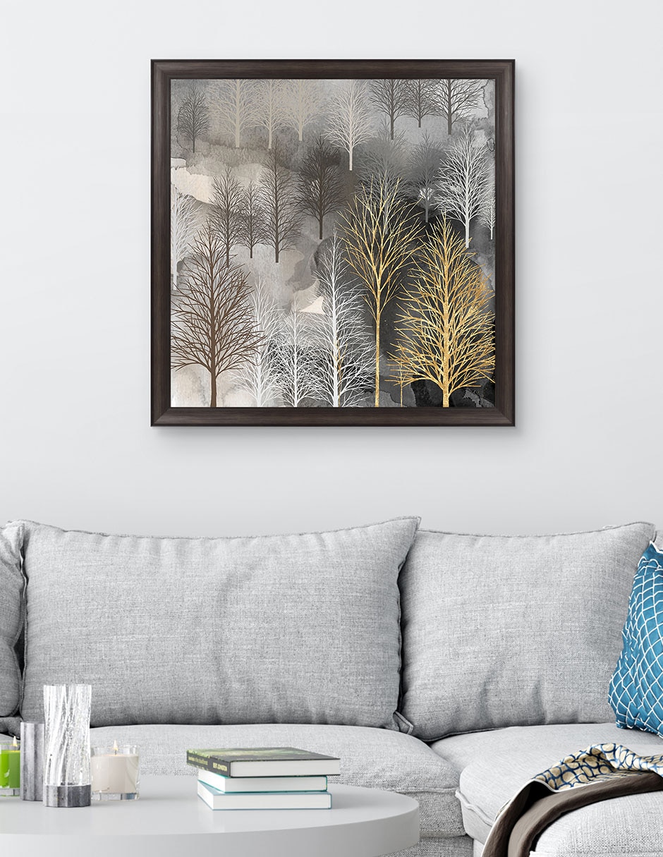 Cuadro decorativo Árbol invernal de Heather Hayes técnica mixta 3