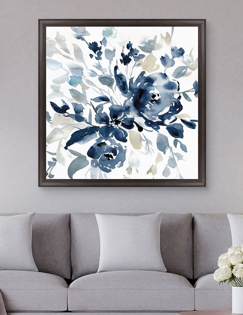 Cuadro decorativo Jardín índigo I de Carol Robinson técnica mixta 2