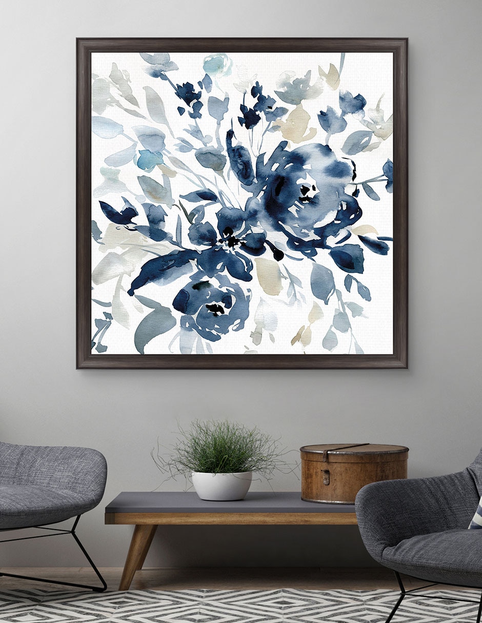 Cuadro decorativo Jardín índigo I de Carol Robinson técnica mixta 4