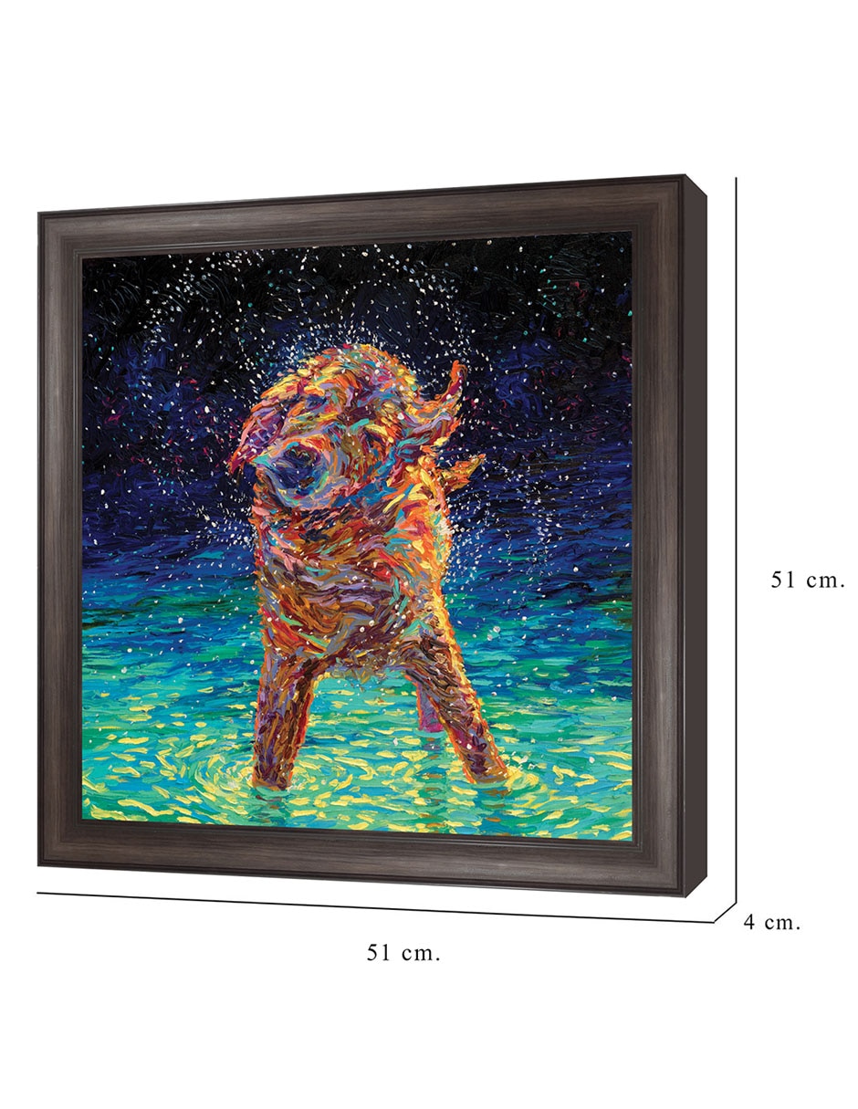 Cuadro decorativo Nado a la luz de la luna de Iris Scott técnica mixta 2