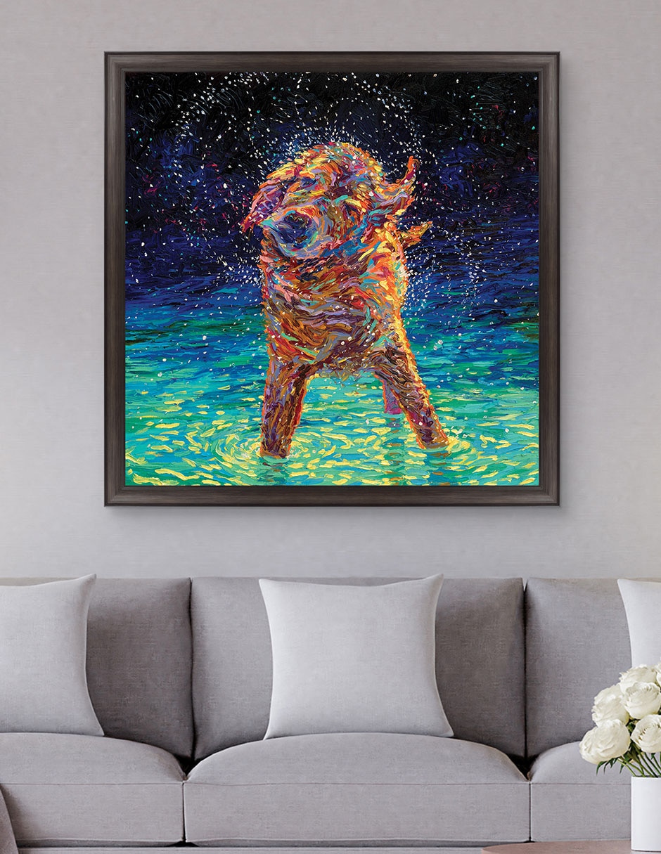 Cuadro decorativo Nado a la luz de la luna de Iris Scott técnica mixta 2