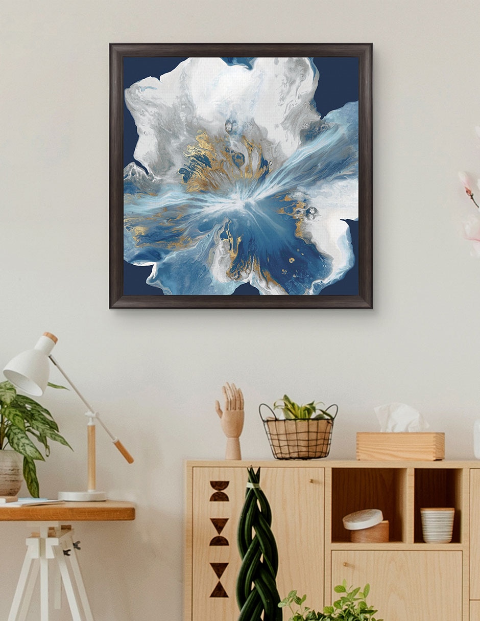 Cuadro decorativo Enigma líquido II de Eva Watts técnica mixta 3