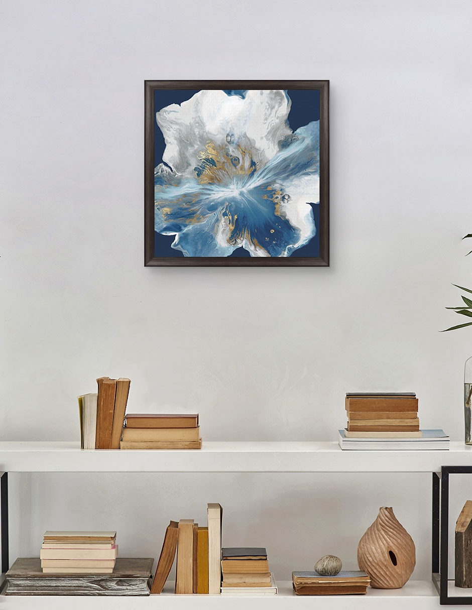 Cuadro decorativo Enigma líquido II de Eva Watts técnica mixta 3