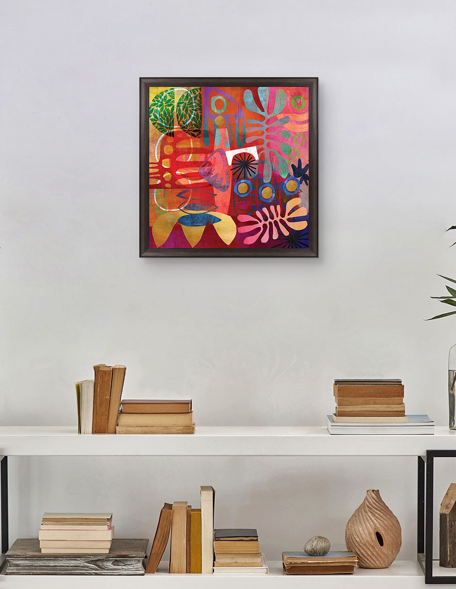 Cuadro decorativo Geometrías del alma africana de Nikki Chu técnica mixta 5