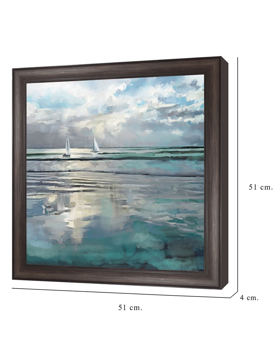 Cuadro decorativo Mares índigo de Studio Arts técnica mixta 8