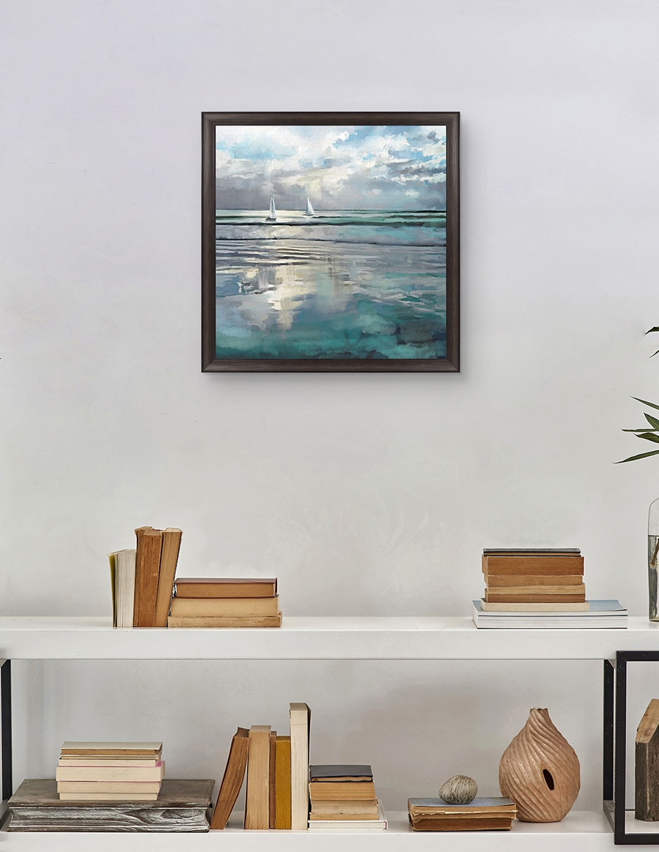 Cuadro decorativo Mares índigo de Studio Arts técnica mixta 3