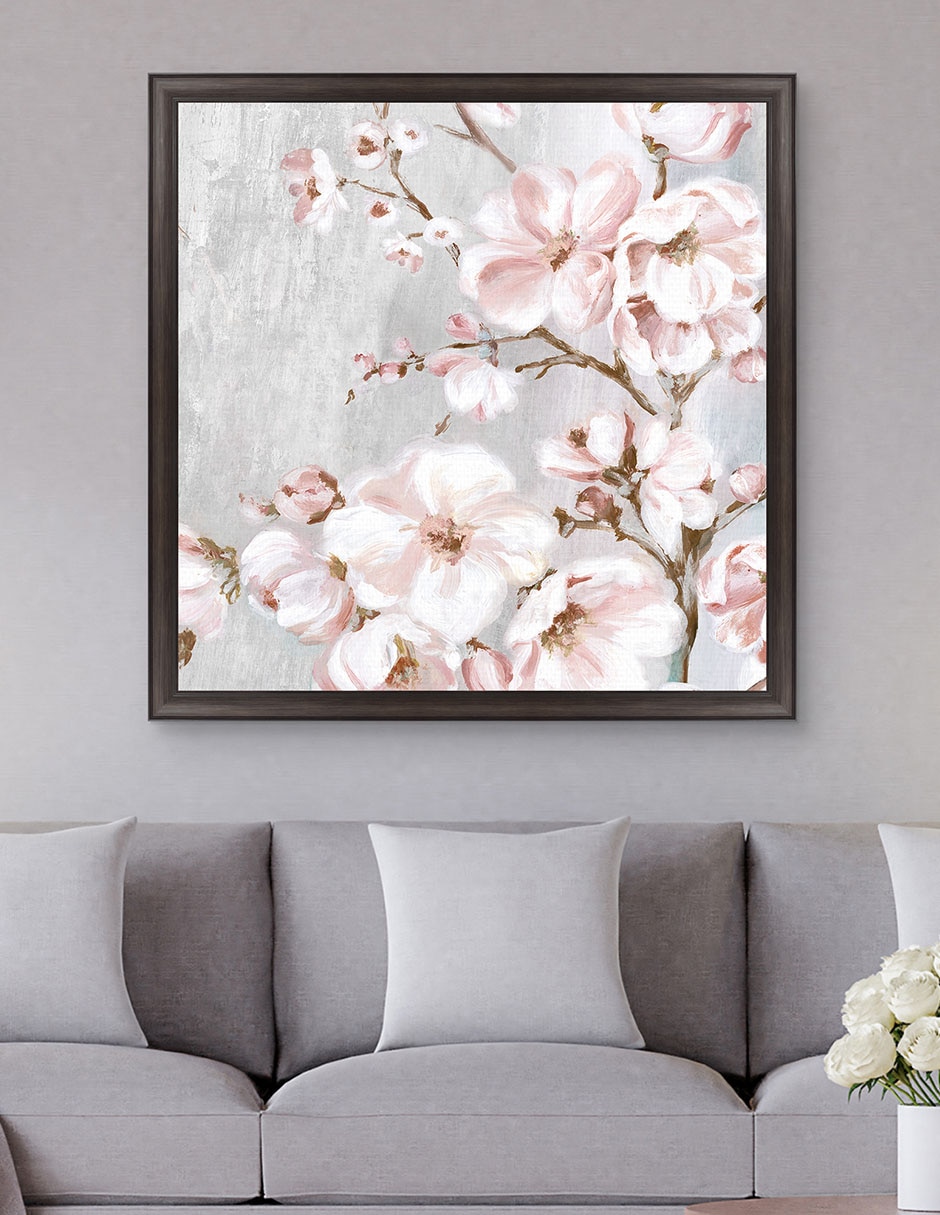 Cuadro decorativo Cerezos en flor de primavera II de Eva Watts técnica mixta 2