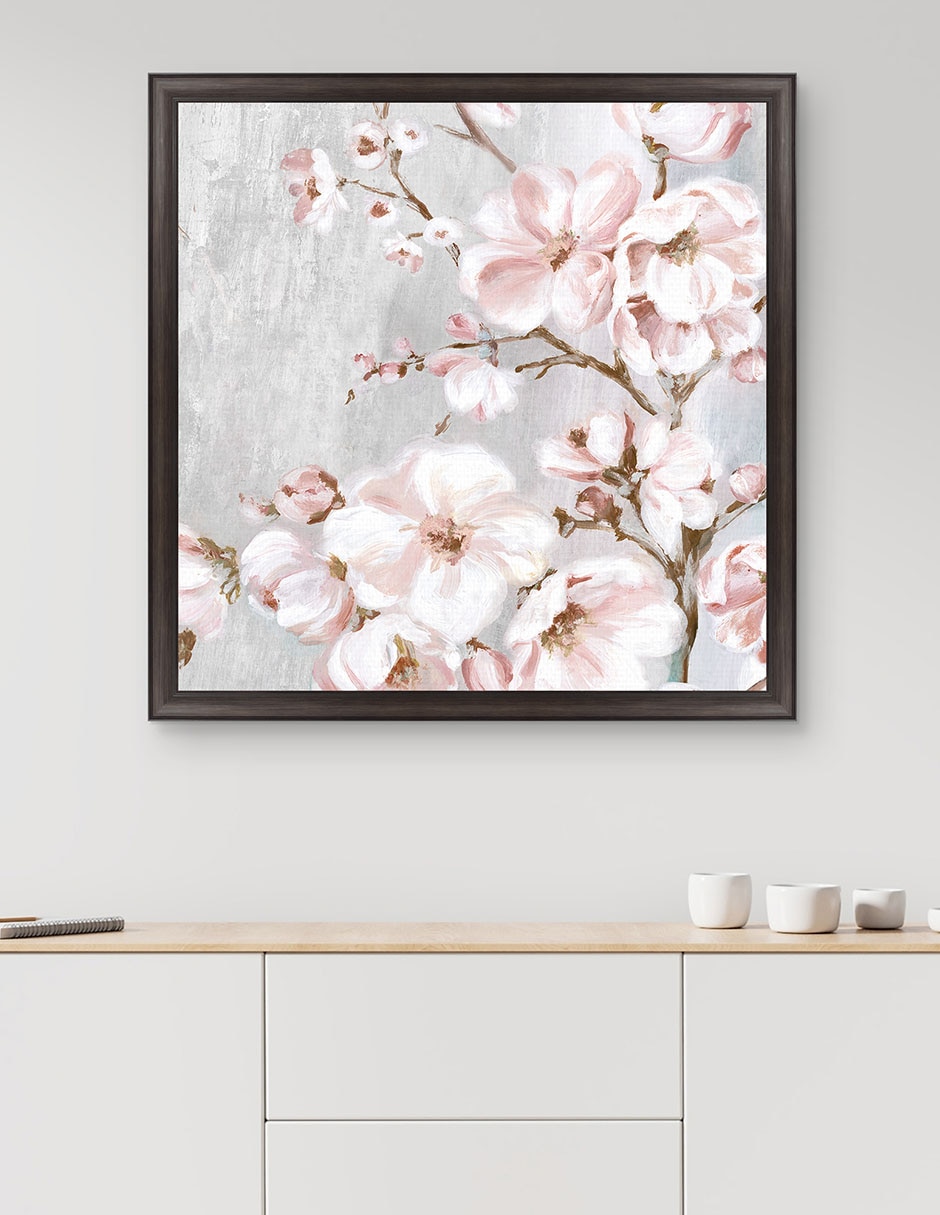 Cuadro decorativo Cerezos en flor de primavera II de Eva Watts técnica mixta 3
