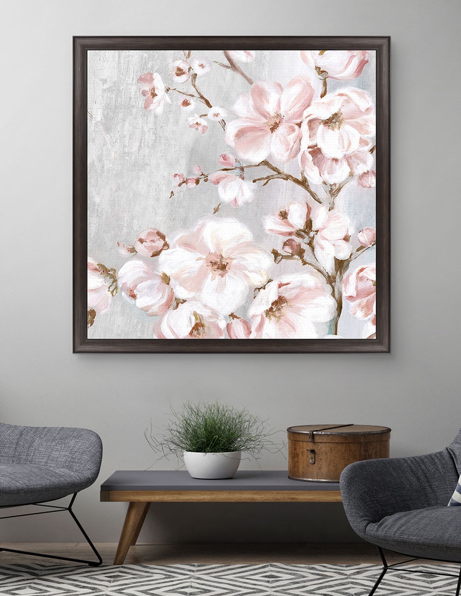 Cuadro decorativo Cerezos en flor de primavera II de Eva Watts técnica mixta 4