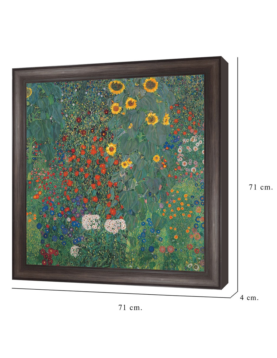 Cuadro decorativo Jardín con girasoles de Gustav Klimt técnica mixta 2