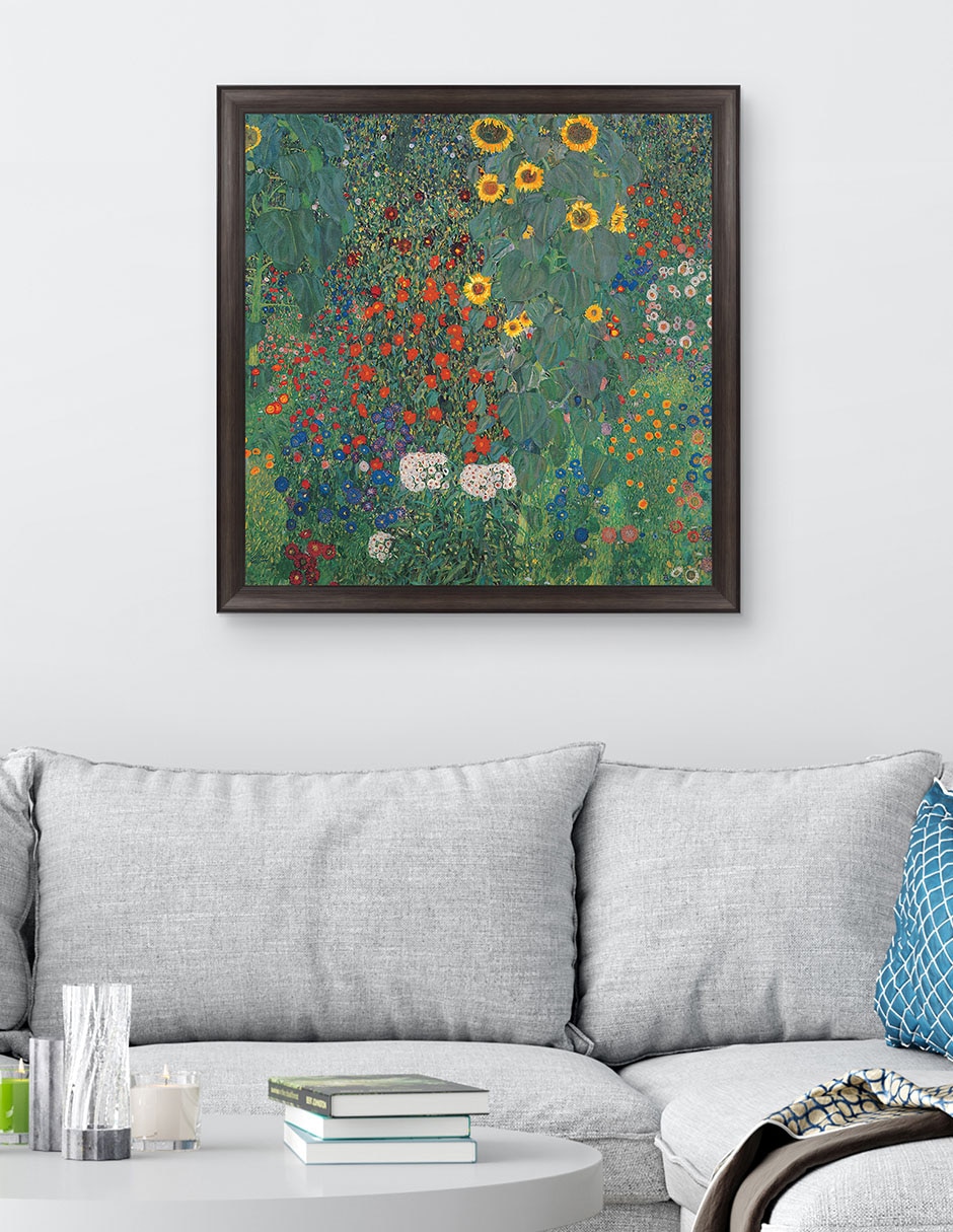 Cuadro decorativo Jardín con girasoles de Gustav Klimt técnica mixta 4