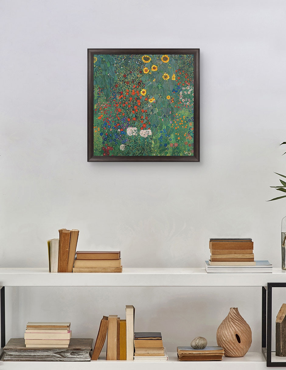 Cuadro decorativo Jardín con girasoles de Gustav Klimt técnica mixta 3