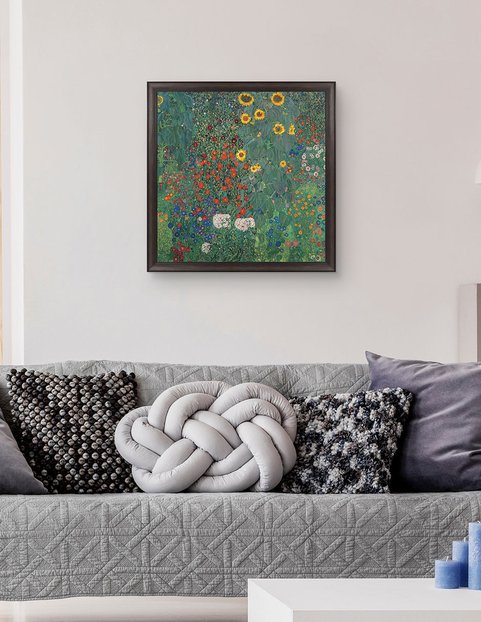 Cuadro decorativo Jardín con girasoles de Gustav Klimt técnica mixta 4
