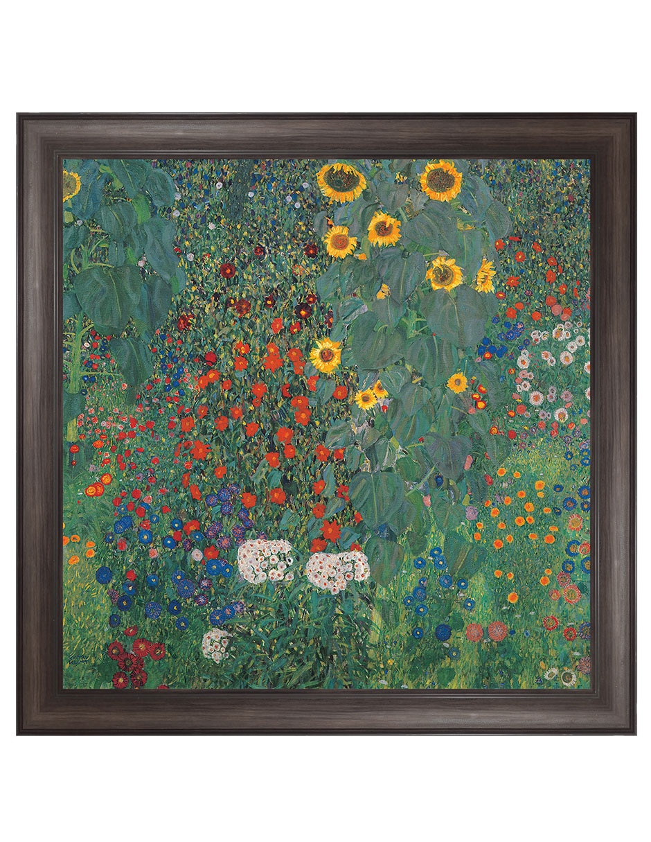 Cuadro decorativo Jardín con girasoles de Gustav Klimt técnica mixta