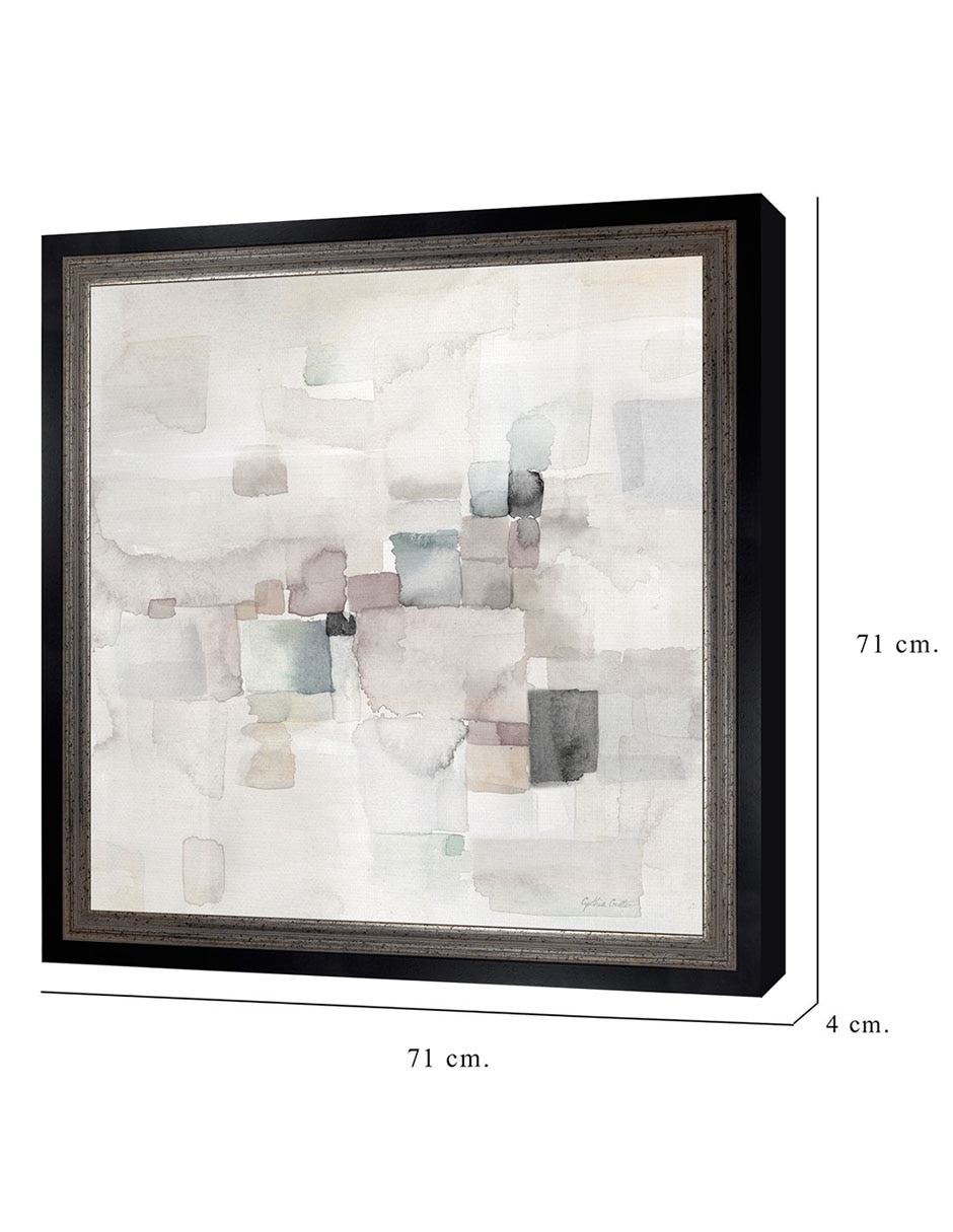 Cuadro decorativo Abstracto gris II de Cynthia Coulter técnica mixta 3