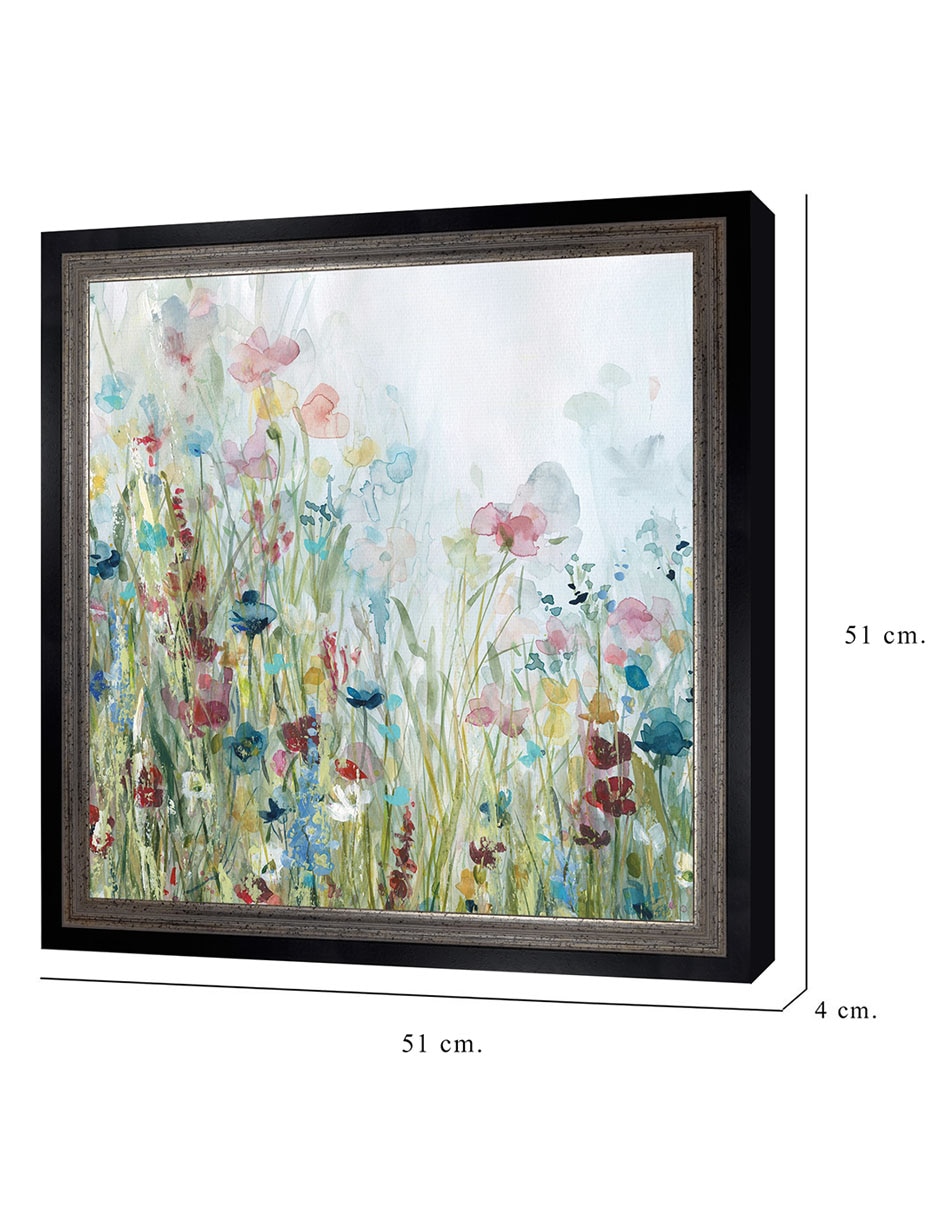 Cuadro decorativo Pradera de flores silvestres de Carol Robinson técnica mixta 2