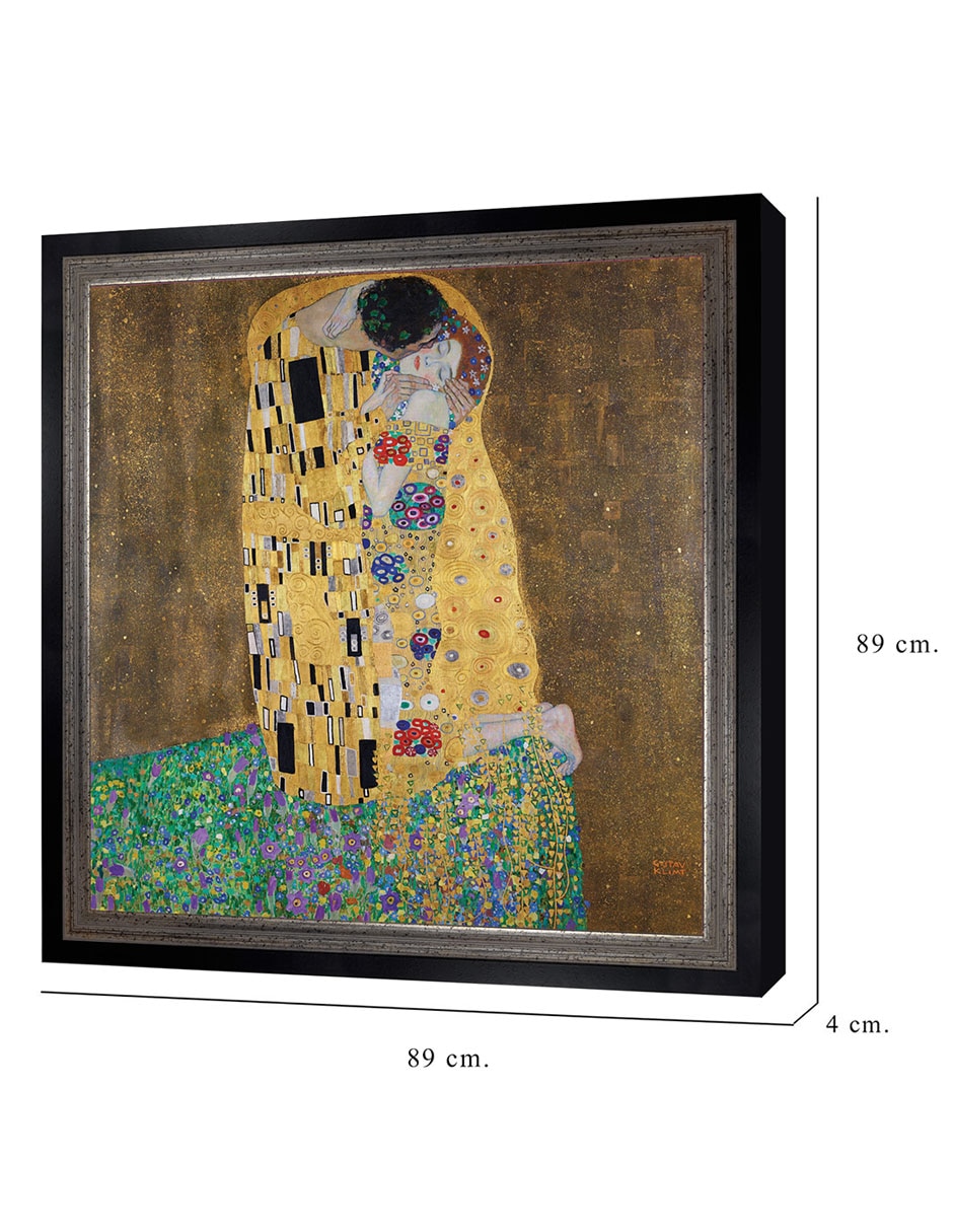 Cuadro decorativo El beso de Gustav Klimt técnica mixta 8