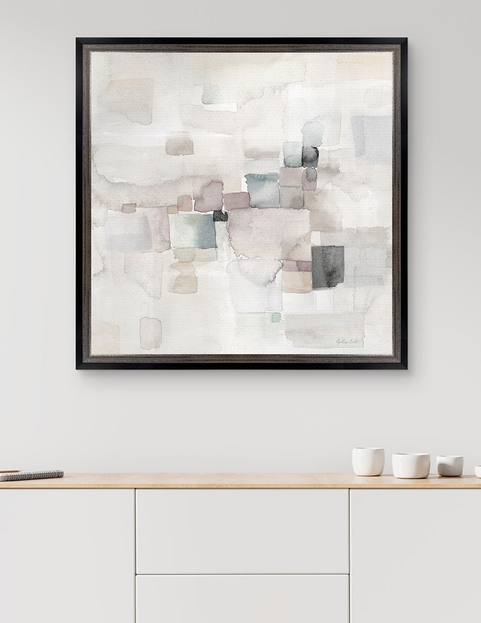 Cuadro decorativo Abstracto gris II de Cynthia Coulter técnica mixta 3