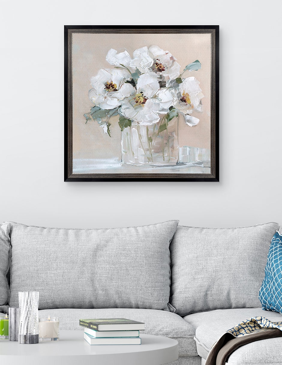 Cuadro decorativo Blancos suaves I de Sally Swatland técnica mixta 3