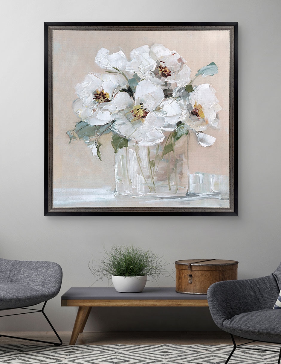 Cuadro decorativo Blancos suaves I de Sally Swatland técnica mixta 5