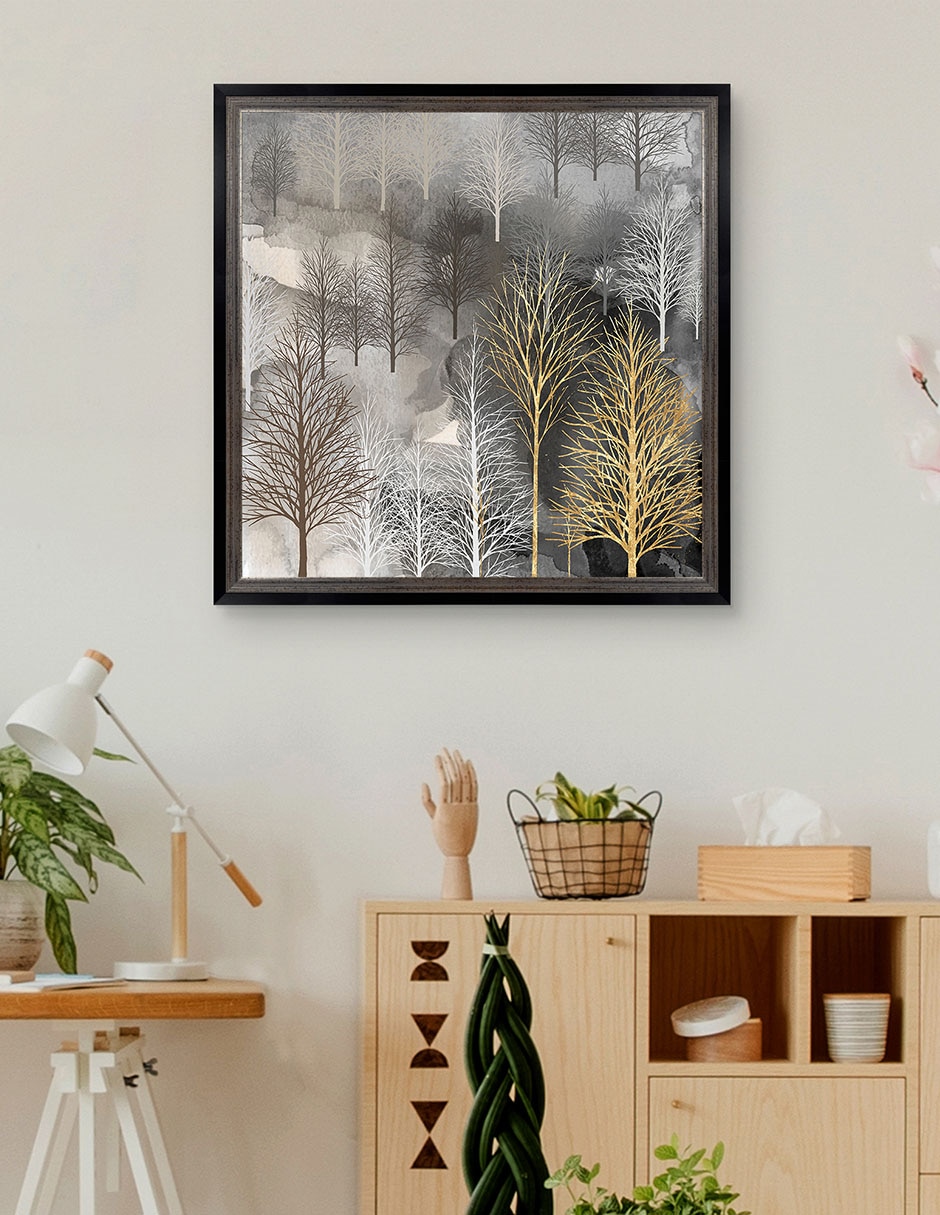 Cuadro decorativo Árbol invernal de Heather Hayes técnica mixta 2