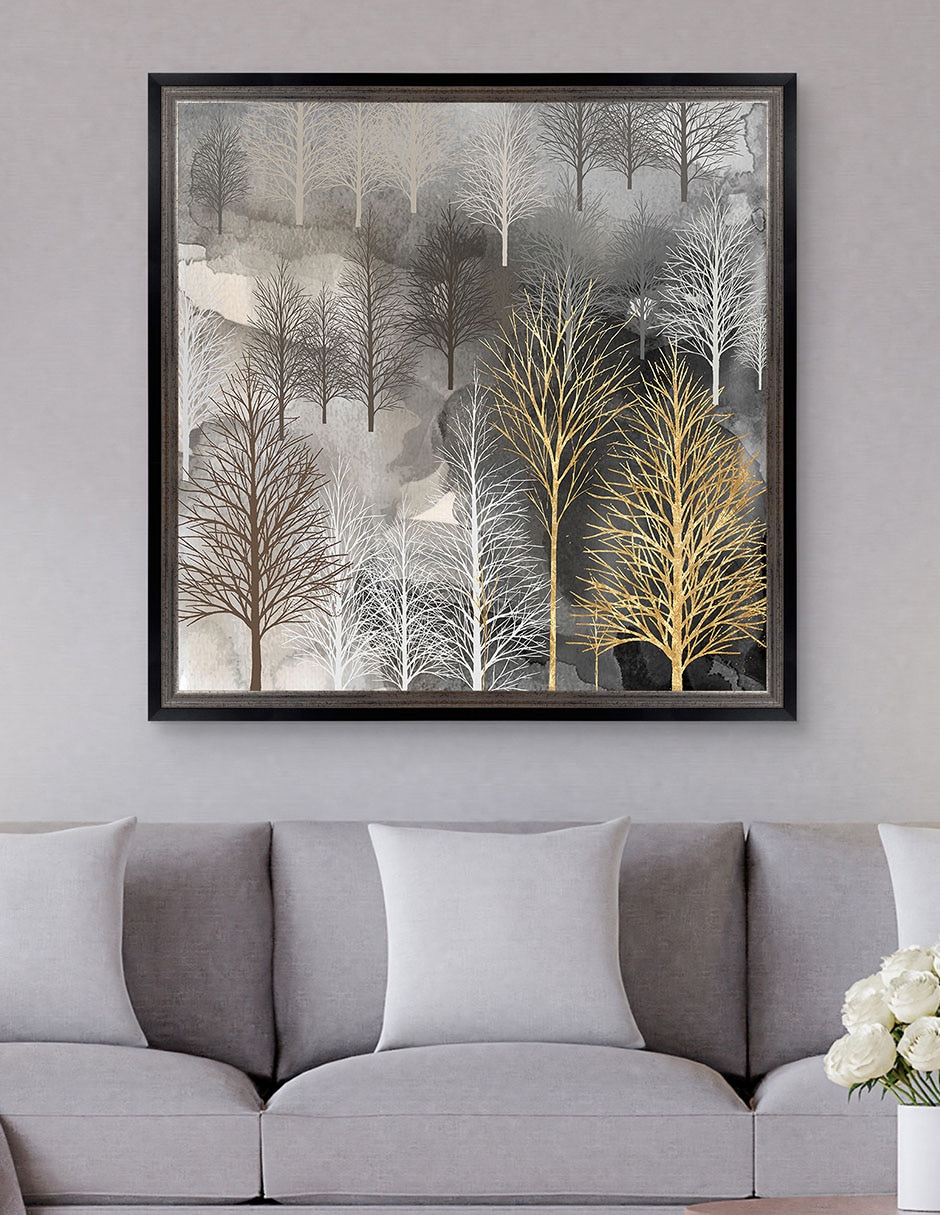 Cuadro decorativo Árbol invernal de Heather Hayes técnica mixta 3