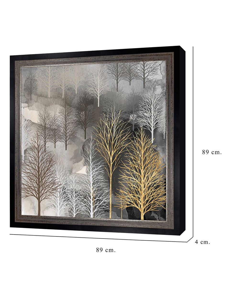 Cuadro decorativo Árbol invernal de Heather Hayes técnica mixta 2