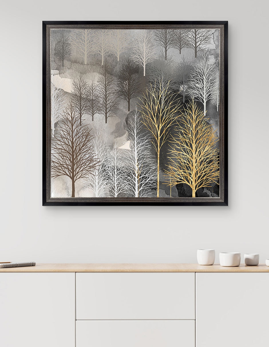 Cuadro decorativo Árbol invernal de Heather Hayes técnica mixta 4