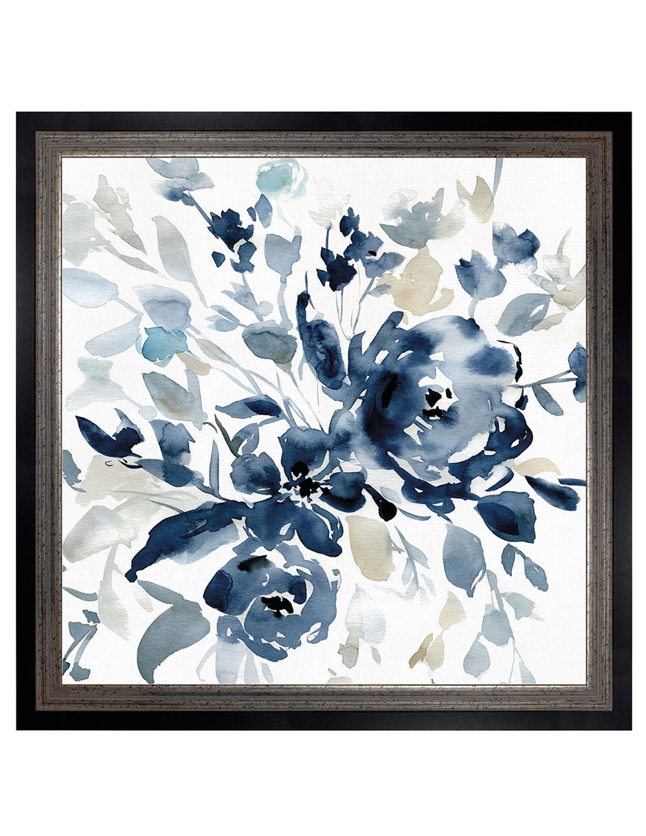 Cuadro decorativo Jardín índigo I de Carol Robinson técnica mixta