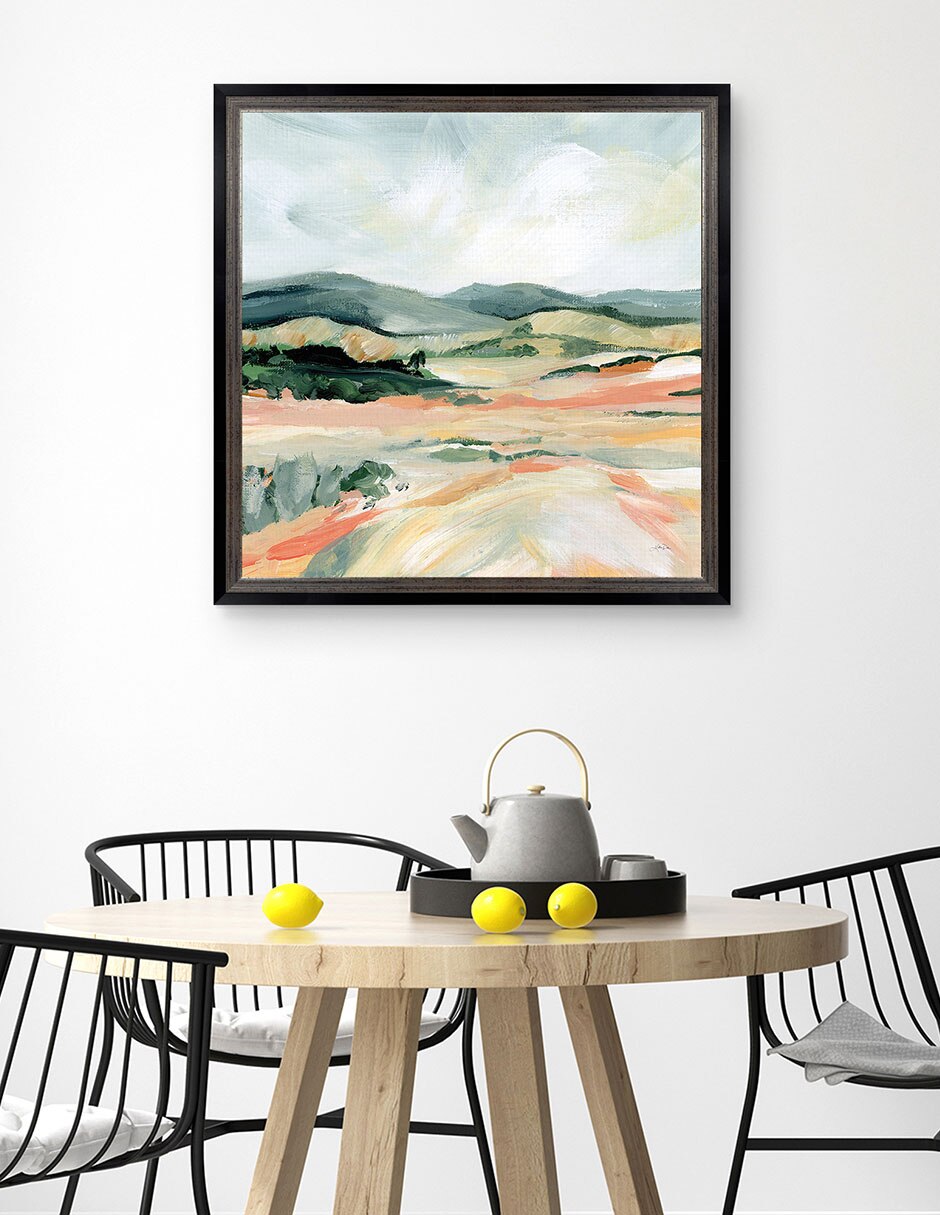 Cuadro decorativo Paisaje bermellón I de Katrina Pete técnica mixta 4