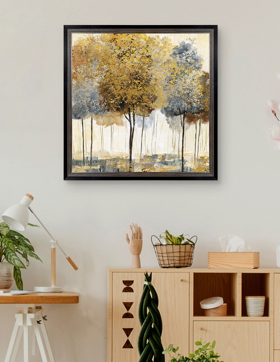 Cuadro decorativo Bosque metálico I de Nan técnica mixta 3