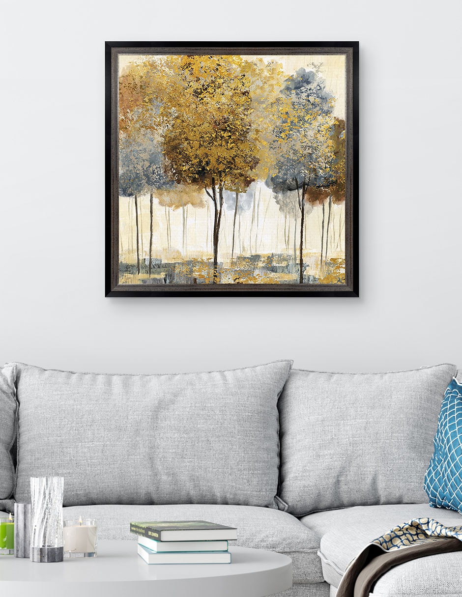 Cuadro decorativo Bosque metálico I de Nan técnica mixta 4