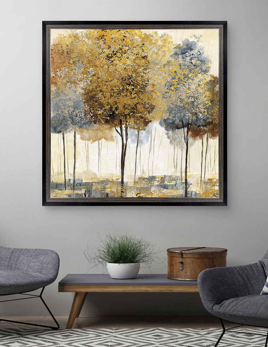 Cuadro decorativo Bosque metálico I de Nan técnica mixta 4