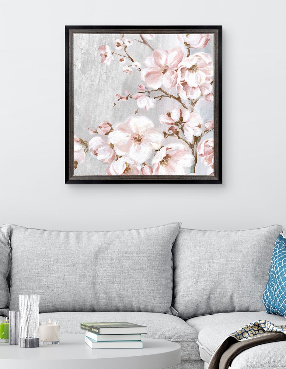 Cuadro decorativo Cerezos en flor de primavera II de Eva Watts técnica mixta 3