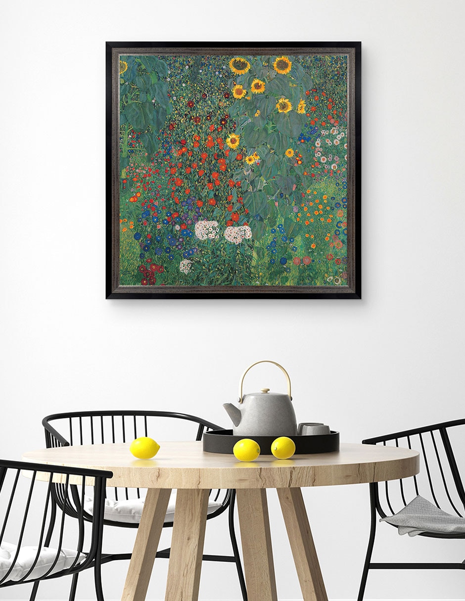 Cuadro decorativo Jardín con girasoles de Gustav Klimt técnica mixta 4