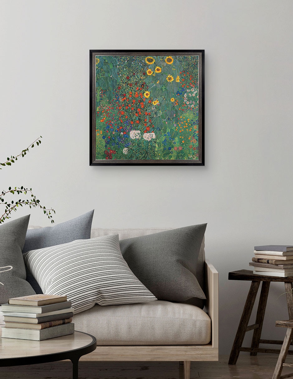 Cuadro decorativo Jardín con girasoles de Gustav Klimt técnica mixta 3