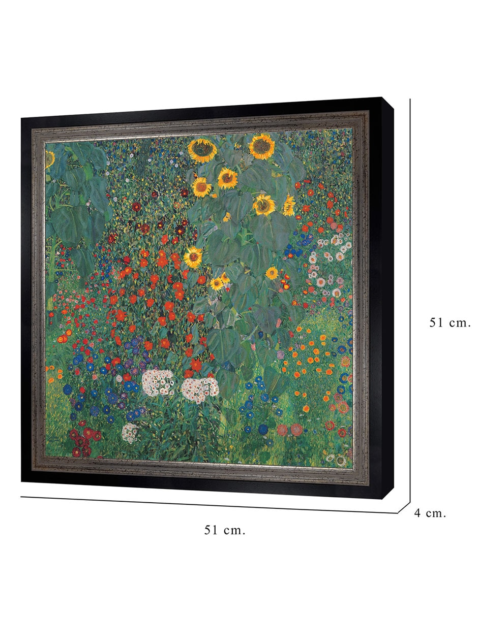 Cuadro decorativo Jardín con girasoles de Gustav Klimt técnica mixta 2