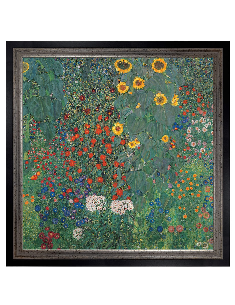 Cuadro decorativo Jardín con girasoles de Gustav Klimt técnica mixta