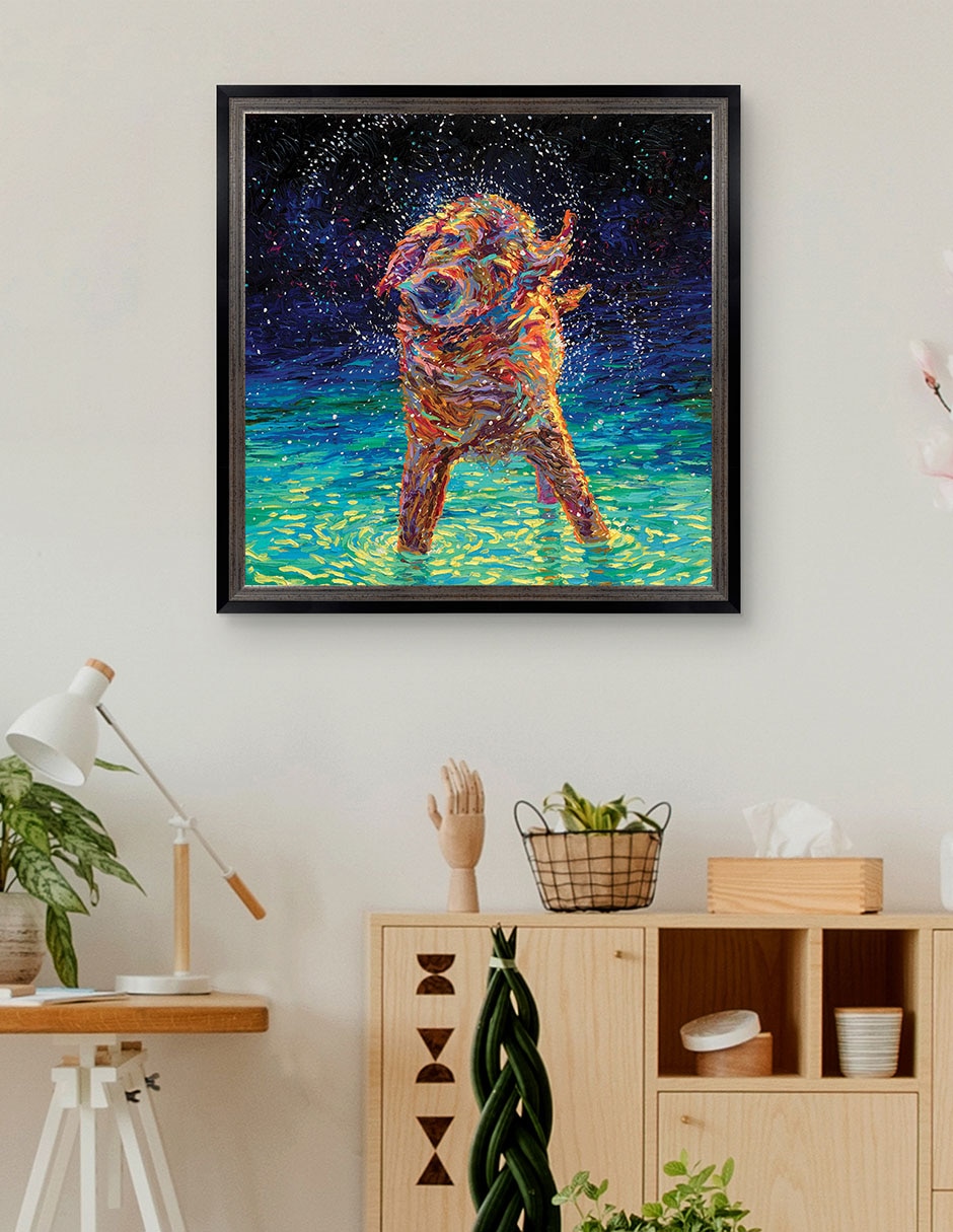 Cuadro decorativo Nado a la luz de la luna de Iris Scott técnica mixta 2