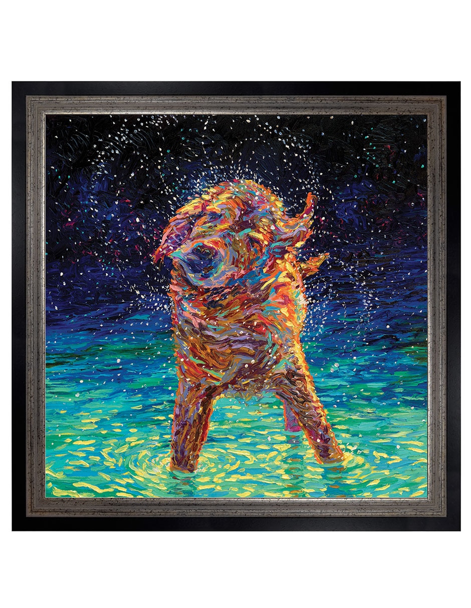 Cuadro decorativo Nado a la luz de la luna de Iris Scott técnica mixta