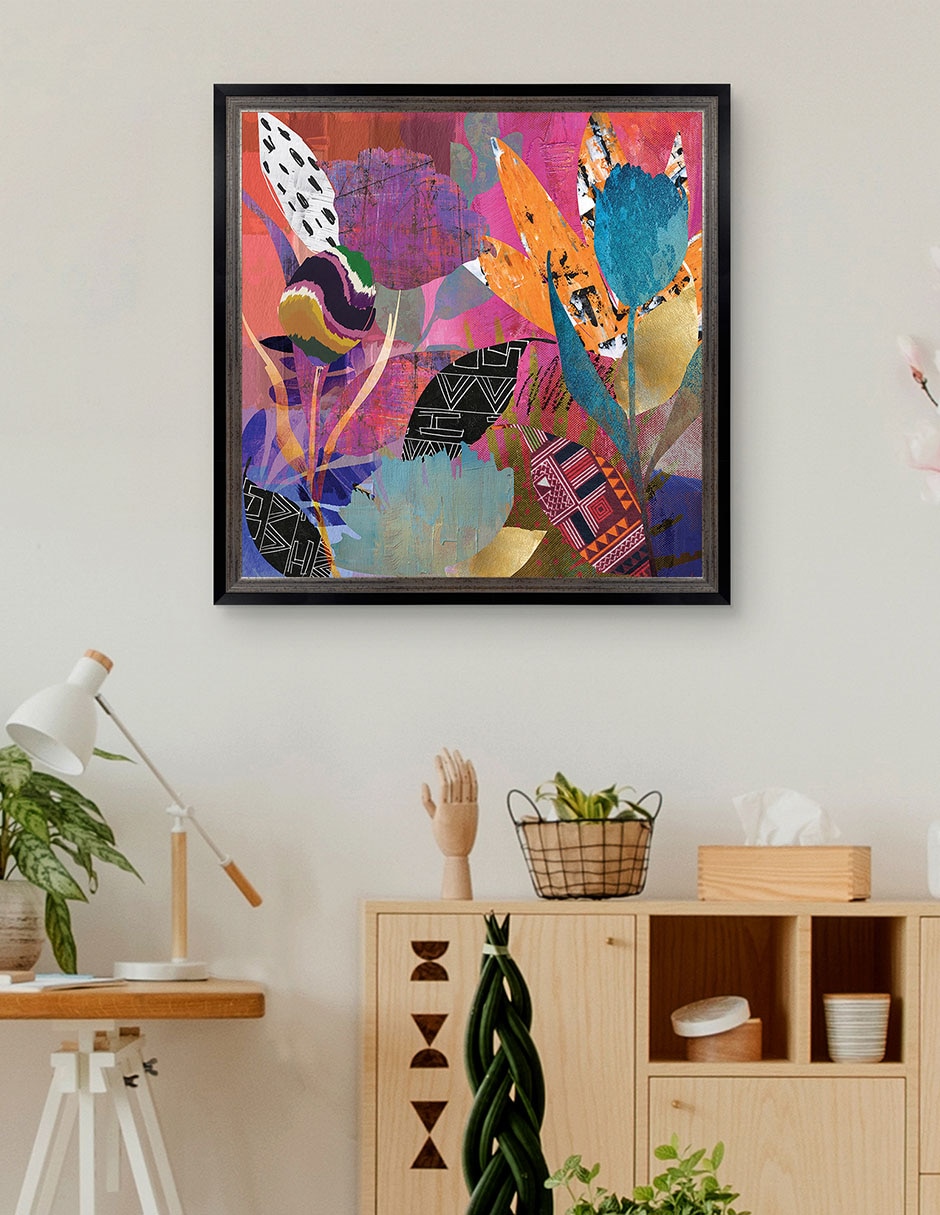 Cuadro decorativo Poder floral de Nikki Chu técnica mixta 2