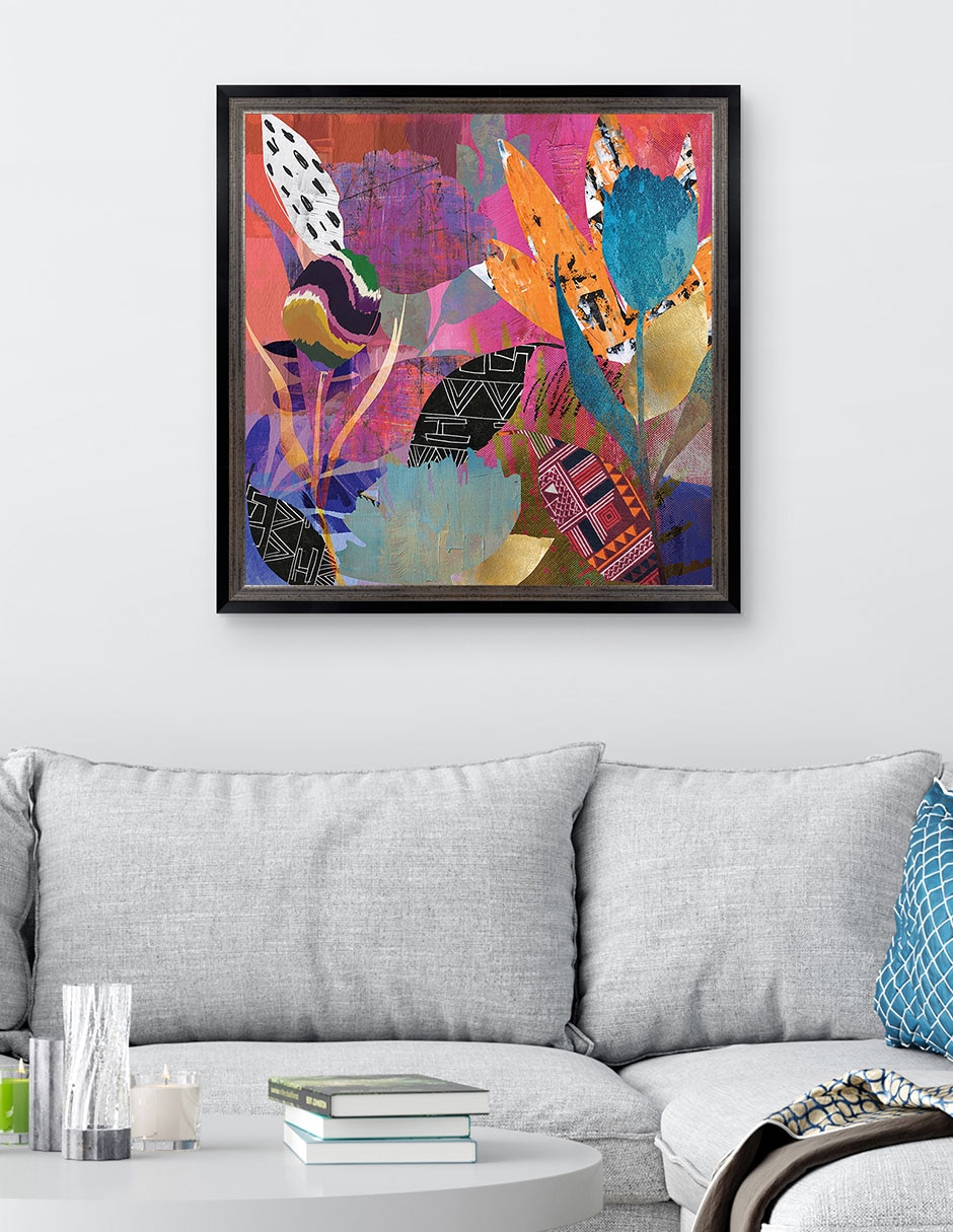 Cuadro decorativo Poder floral de Nikki Chu técnica mixta 3