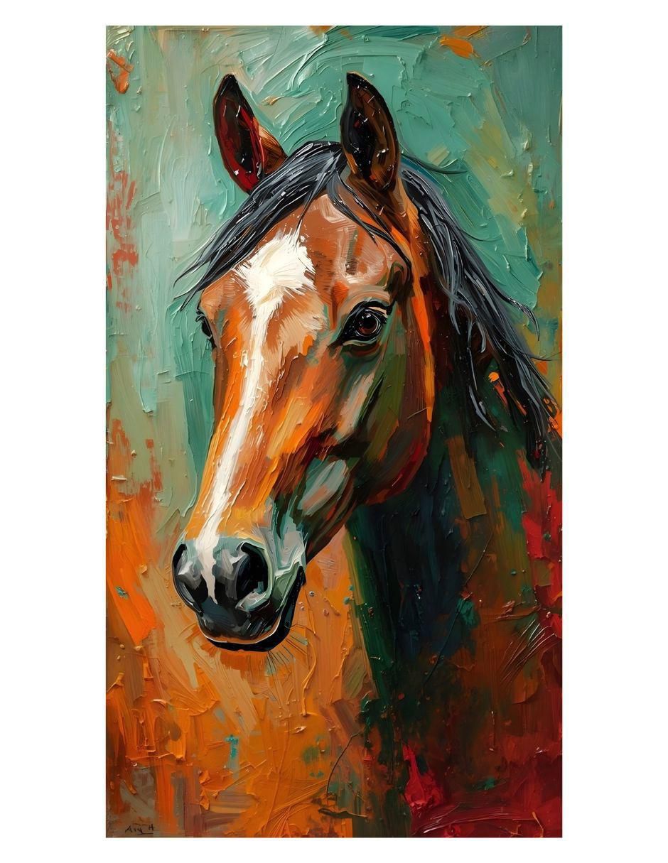 Cuadro decorativo Animal caballo óleo