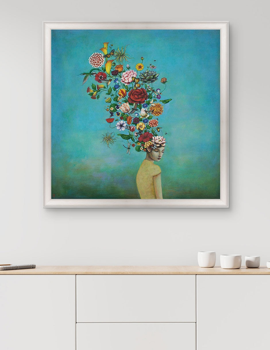 Cuadro decorativo Jardín de Serenidad de Duy Huynh técnica mixta 4