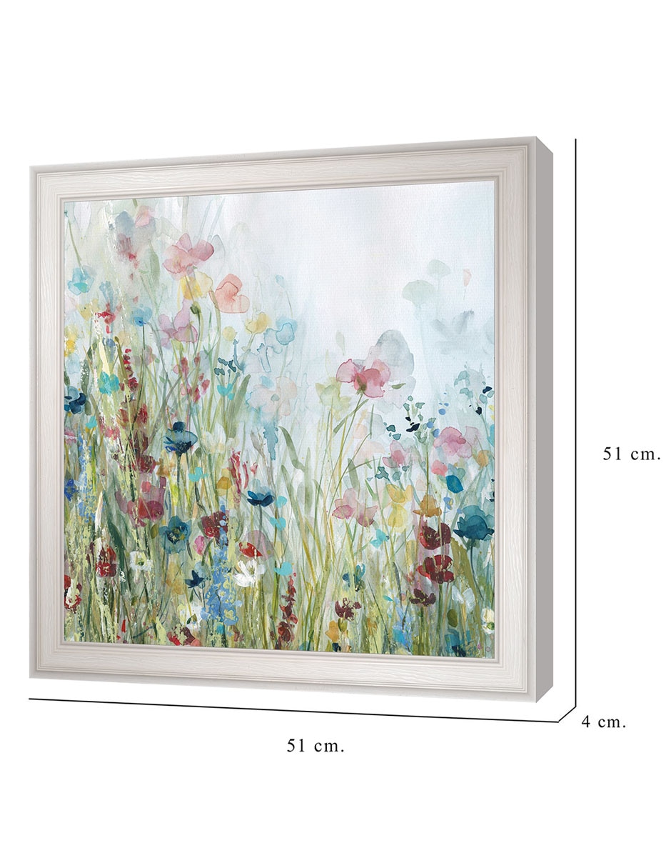 Cuadro decorativo Pradera de flores silvestres de Carol Robinson técnica mixta 5