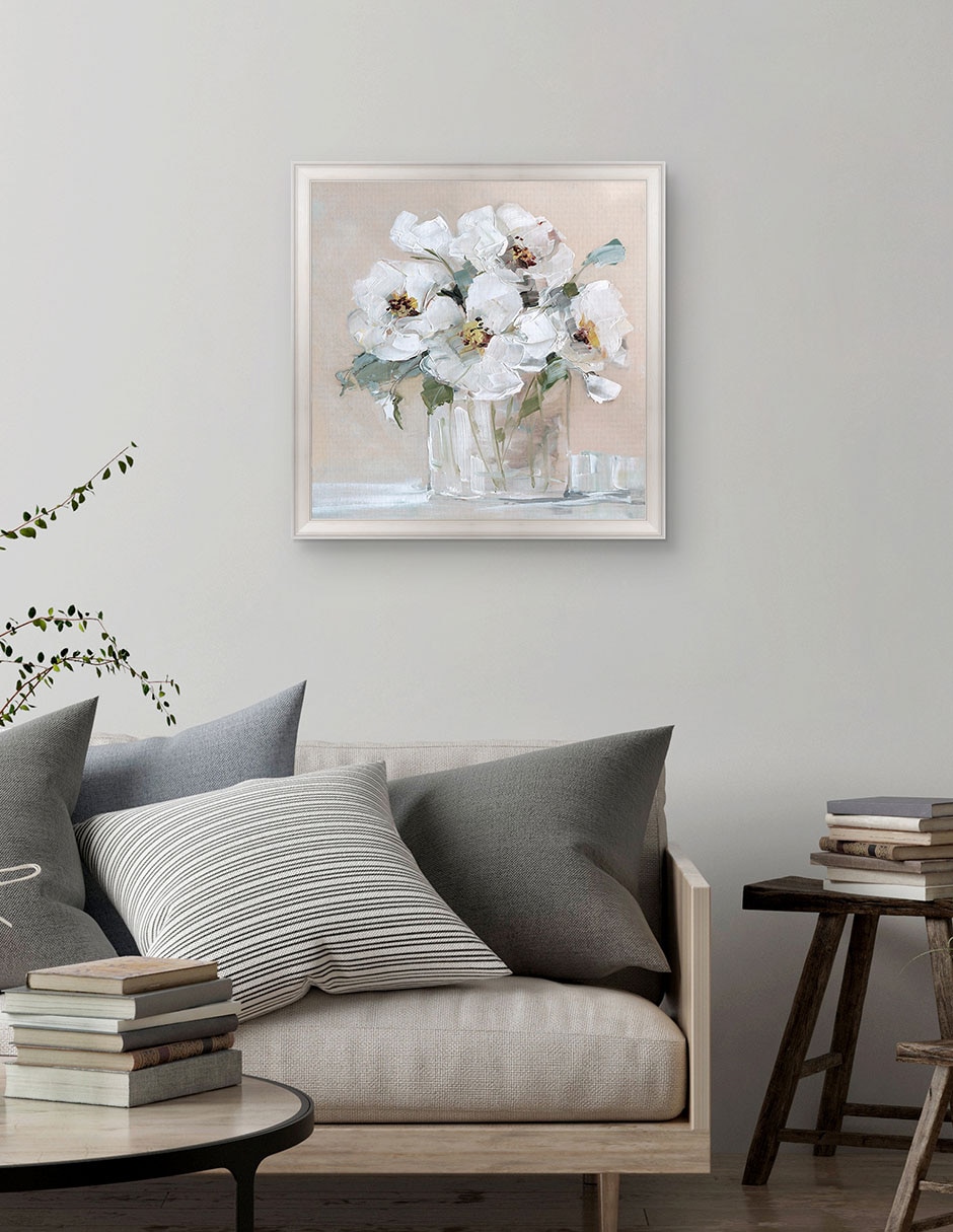 Cuadro decorativo Blancos suaves I de Sally Swatland técnica mixta 2